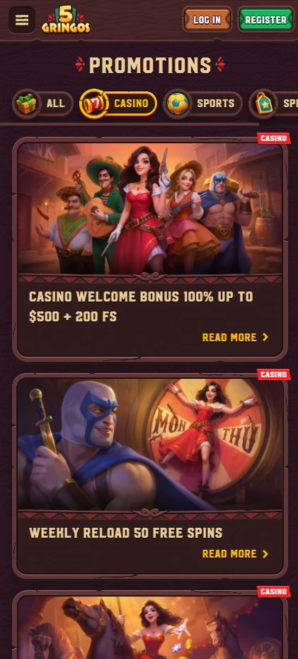 5gringos bónusz