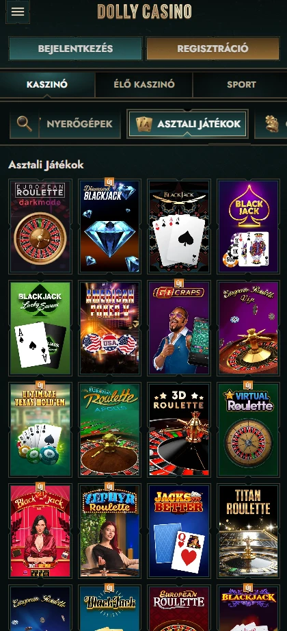 Dolly Casino Asztali Játékok