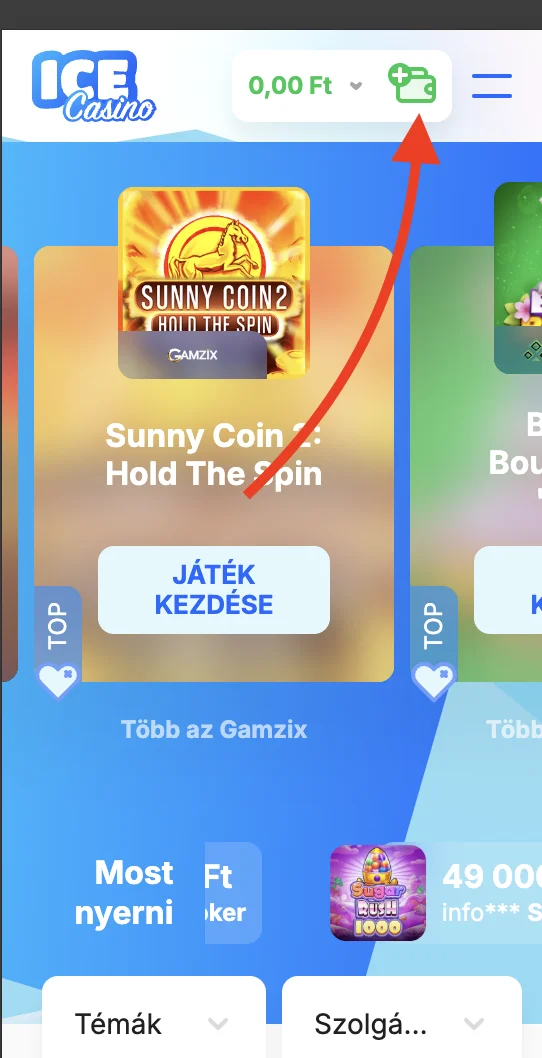 deposit ice casino step 1