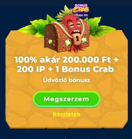 Üdvözlő bónusz