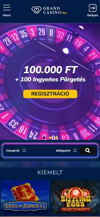 Grand Casino regisztráció lépései 1