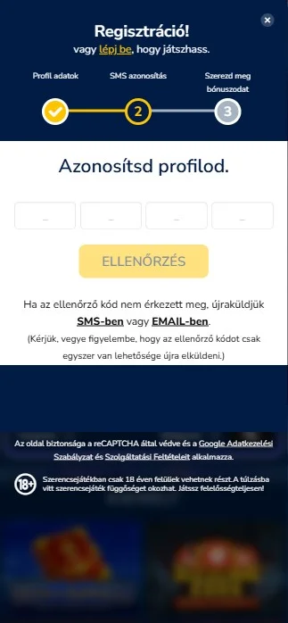 Grand Casino regisztráció lépései 3