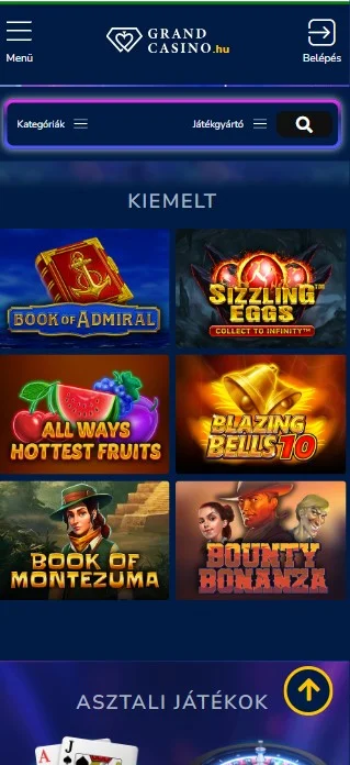 Grand Casino játékok