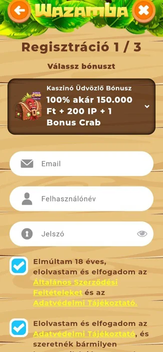 regisztacio wazamba lépés 4