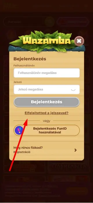Elfelejtett jelszó visszaállítása