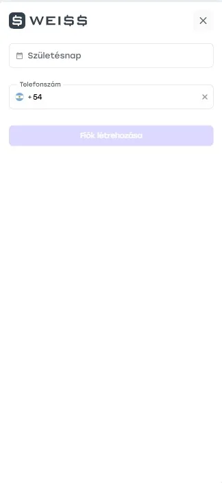 weiss. regisztráció lépései 2