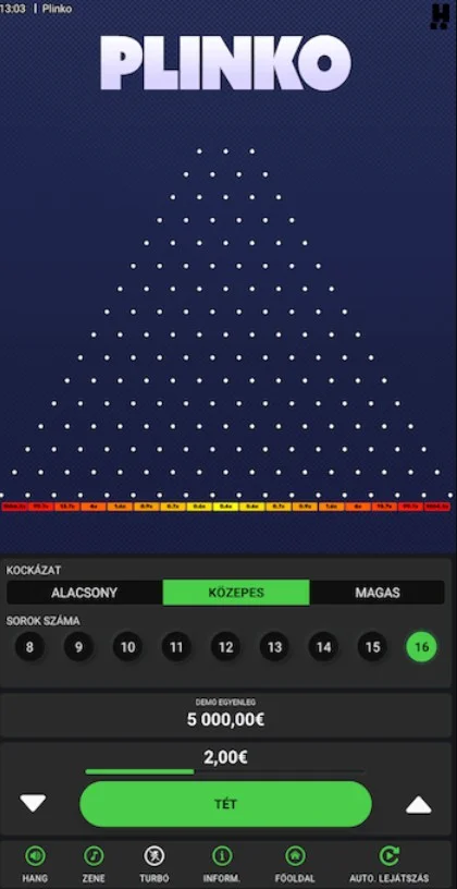 Plinko fogadási