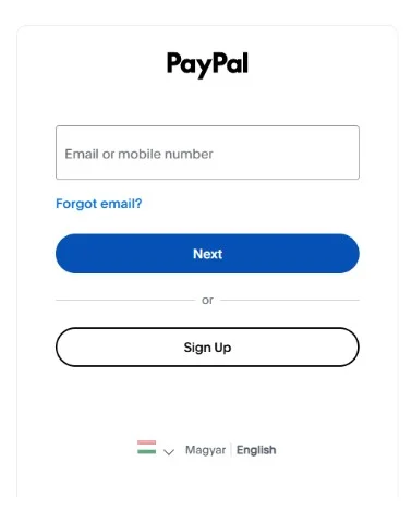 Jelentkezzen be PayPal fiókjába