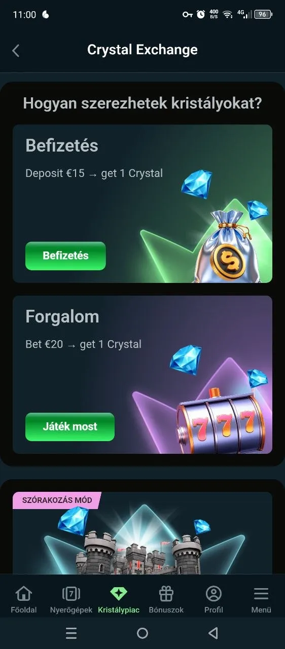 Obtaining crystals