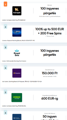 Válassz kaszinót