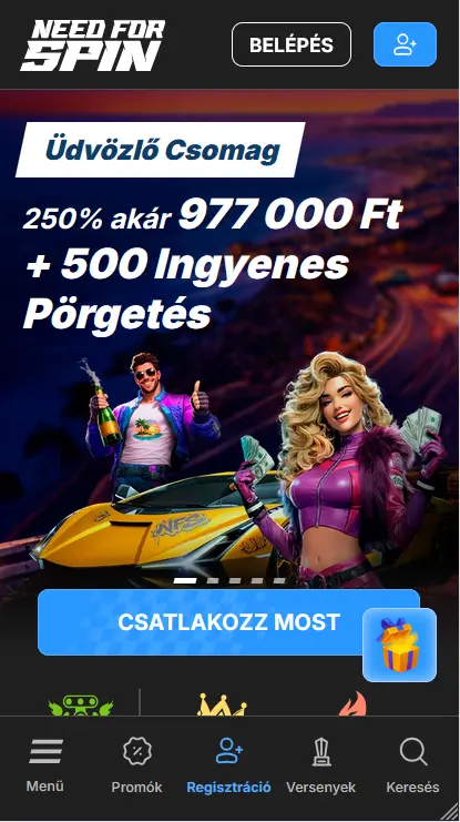 Need For Spin kriptókaszinó