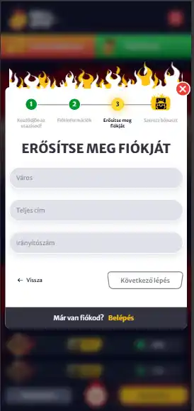 Lakcím megadása