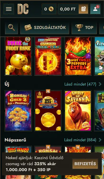 Várja meg a jóváírást, és kezdjen játszani