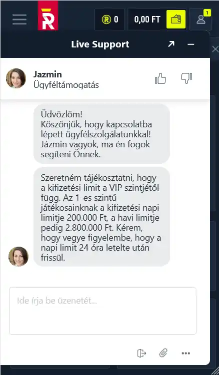 Rabona ügyfélszolgálat: milyen gyorsan válaszol az élő chat